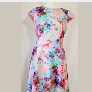 Chetta B Womens Multi Color Dress Sz 12 orv14